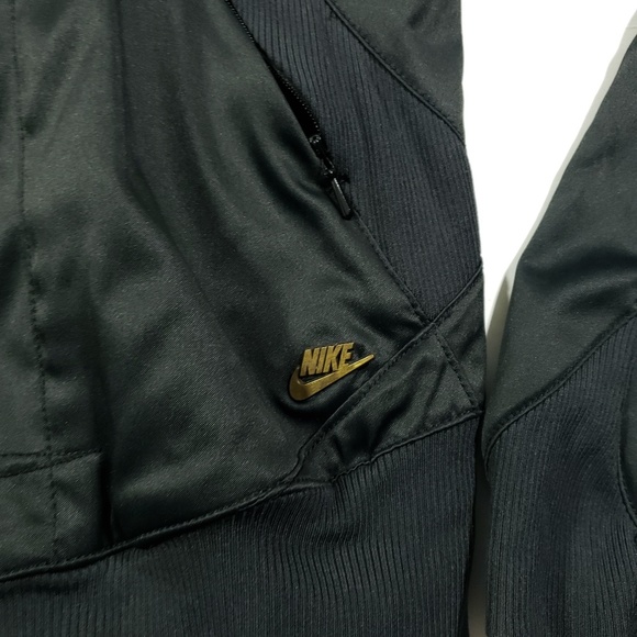 Nike womens black Gray funnel turtle neck zip jack - Picture 4 of 8